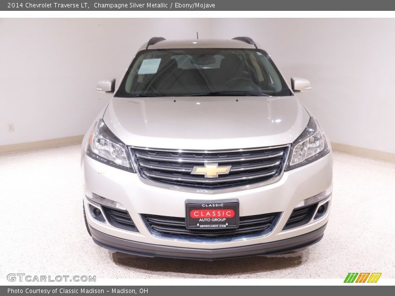 Champagne Silver Metallic / Ebony/Mojave 2014 Chevrolet Traverse LT