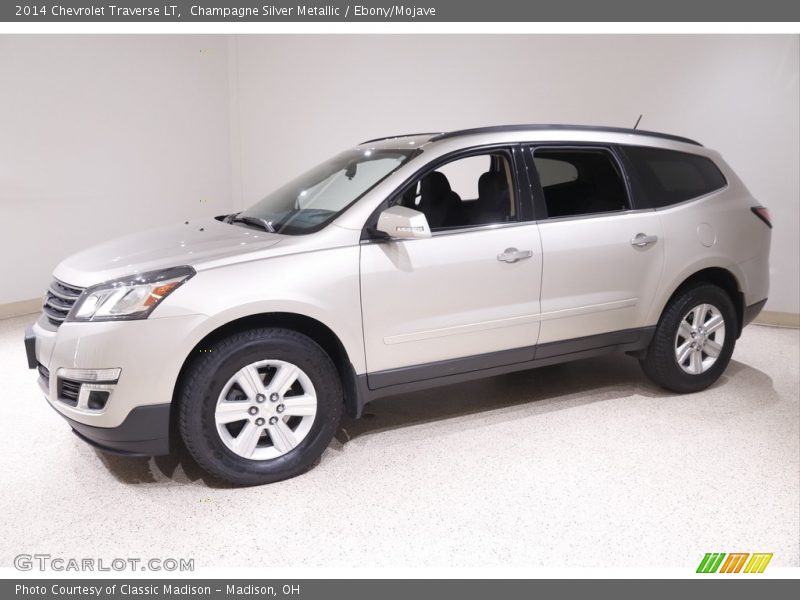 Champagne Silver Metallic / Ebony/Mojave 2014 Chevrolet Traverse LT