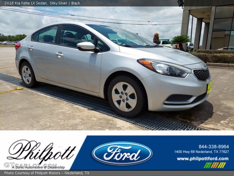 Silky Silver / Black 2016 Kia Forte LX Sedan