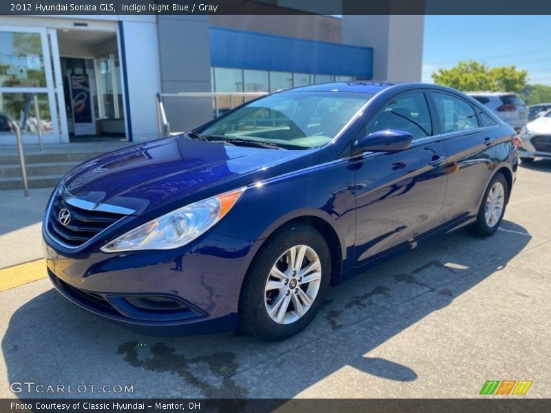 Indigo Night Blue / Gray 2012 Hyundai Sonata GLS