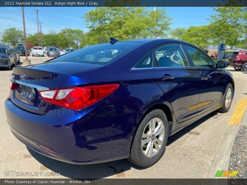 Indigo Night Blue / Gray 2012 Hyundai Sonata GLS