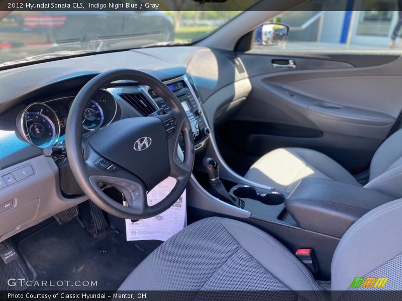 Indigo Night Blue / Gray 2012 Hyundai Sonata GLS