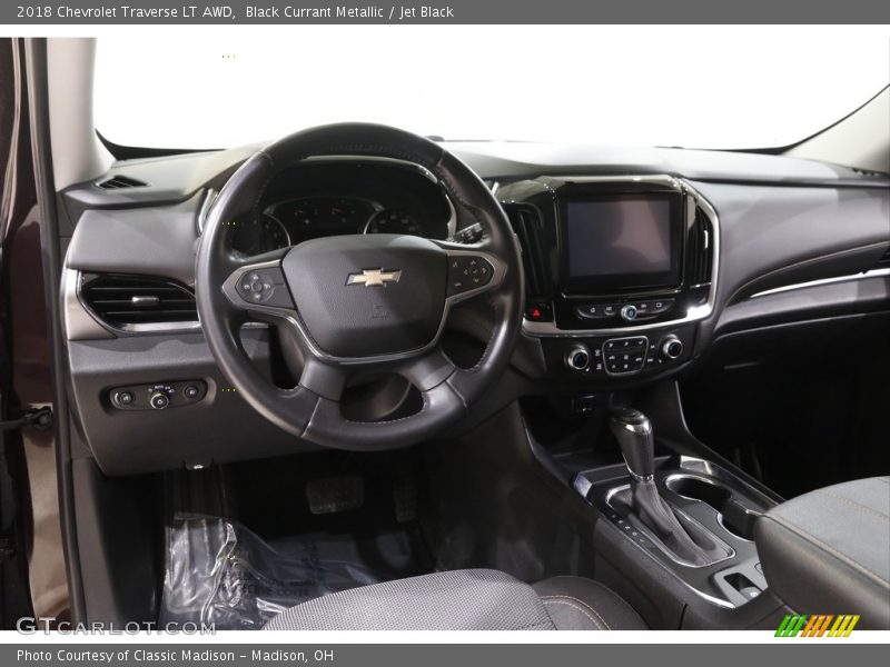 Black Currant Metallic / Jet Black 2018 Chevrolet Traverse LT AWD