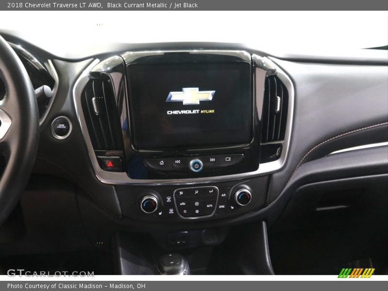 Black Currant Metallic / Jet Black 2018 Chevrolet Traverse LT AWD