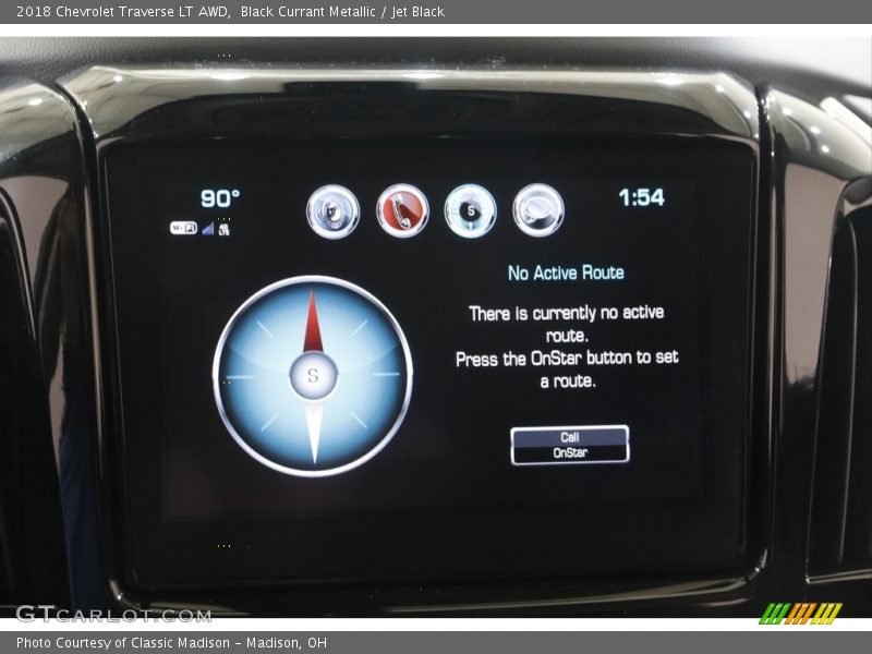 Black Currant Metallic / Jet Black 2018 Chevrolet Traverse LT AWD