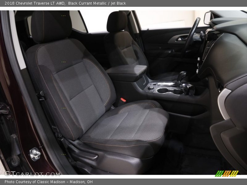 Black Currant Metallic / Jet Black 2018 Chevrolet Traverse LT AWD