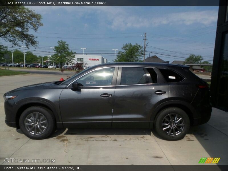 Machine Gray Metallic / Black 2021 Mazda CX-9 Sport AWD