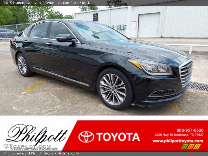 Caspian Black / Black 2015 Hyundai Genesis 3.8 Sedan