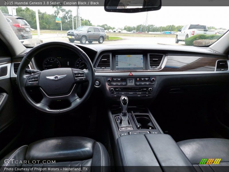 Caspian Black / Black 2015 Hyundai Genesis 3.8 Sedan