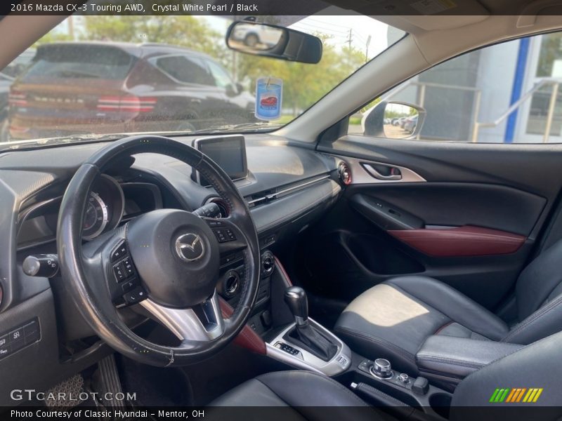 Crystal White Pearl / Black 2016 Mazda CX-3 Touring AWD