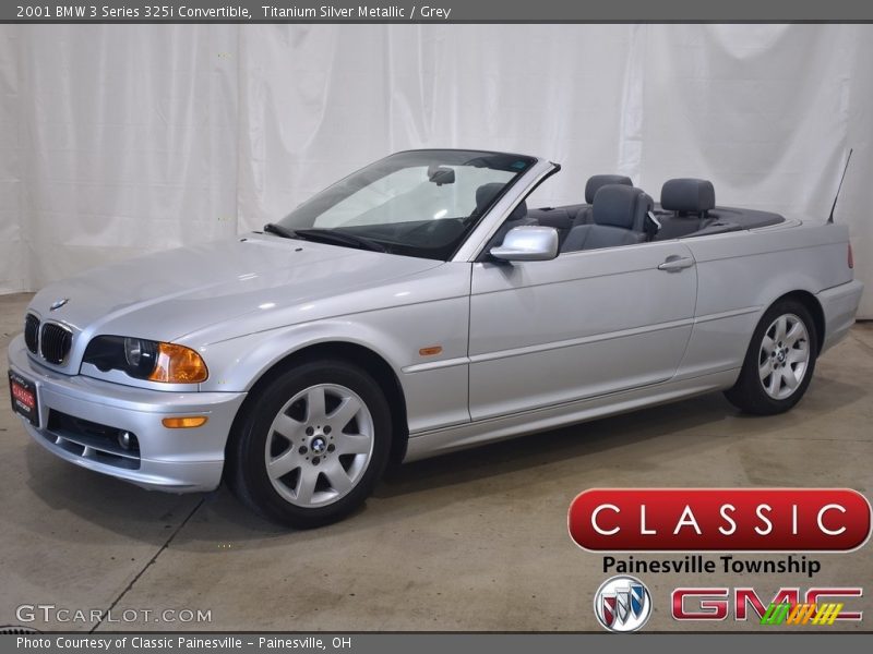 Titanium Silver Metallic / Grey 2001 BMW 3 Series 325i Convertible