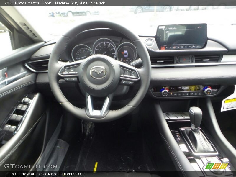 Machine Gray Metallic / Black 2021 Mazda Mazda6 Sport
