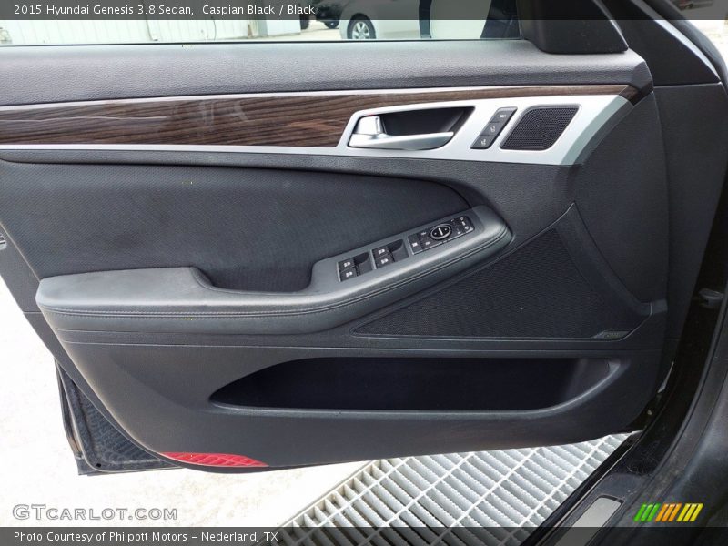 Caspian Black / Black 2015 Hyundai Genesis 3.8 Sedan