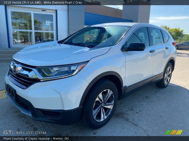 White Diamond Pearl / Gray 2018 Honda CR-V LX AWD