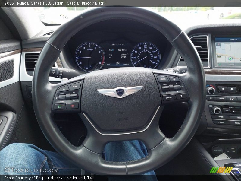 Caspian Black / Black 2015 Hyundai Genesis 3.8 Sedan