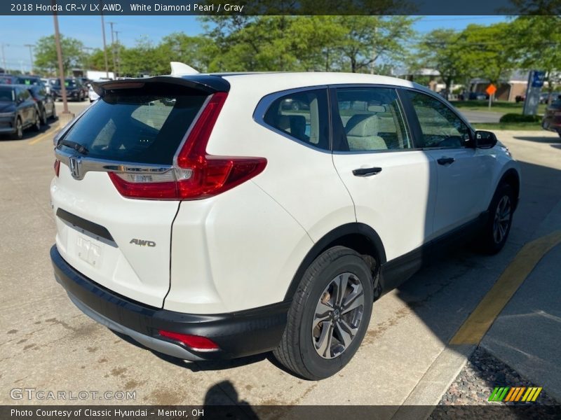 White Diamond Pearl / Gray 2018 Honda CR-V LX AWD