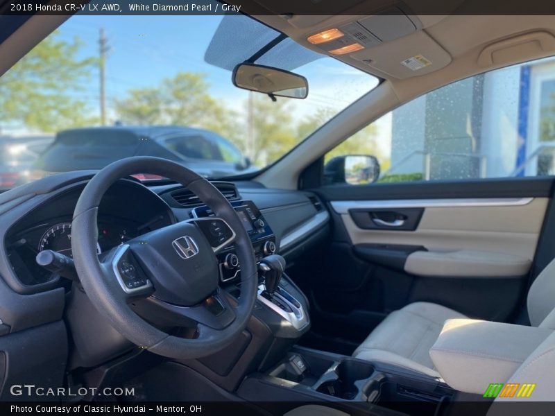 White Diamond Pearl / Gray 2018 Honda CR-V LX AWD