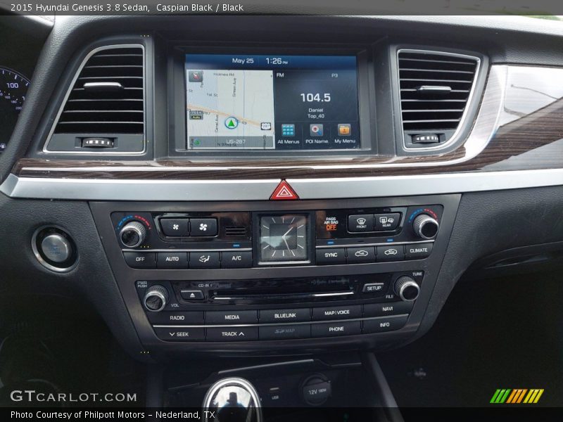 Caspian Black / Black 2015 Hyundai Genesis 3.8 Sedan