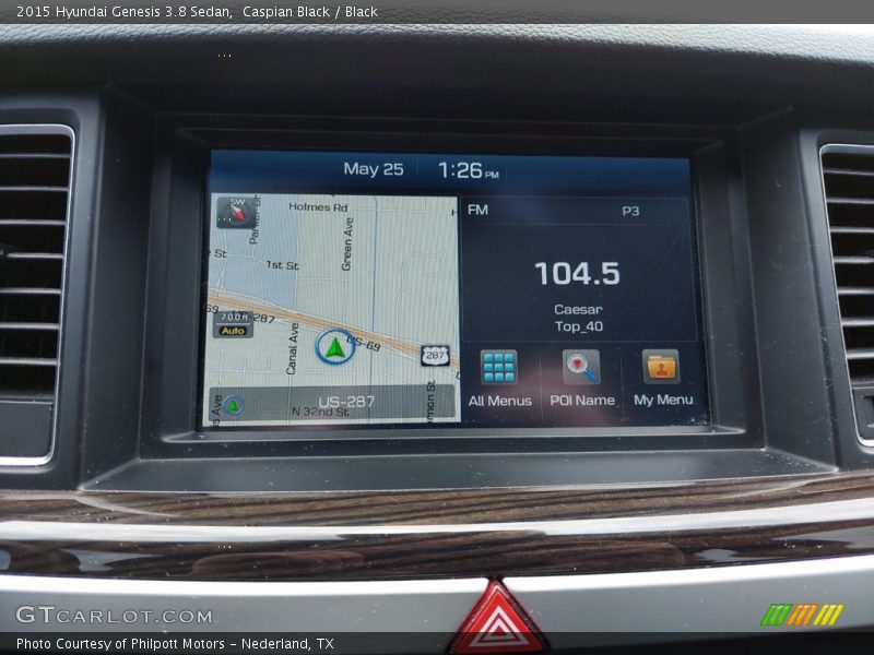 Caspian Black / Black 2015 Hyundai Genesis 3.8 Sedan