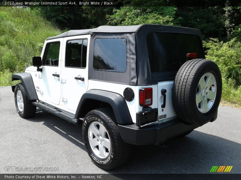 Bright White / Black 2017 Jeep Wrangler Unlimited Sport 4x4