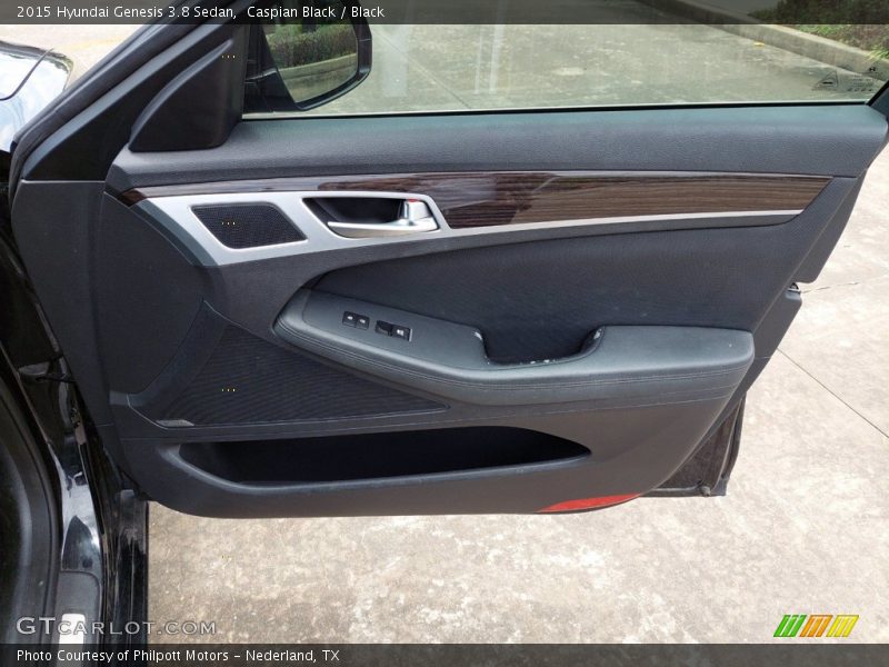 Caspian Black / Black 2015 Hyundai Genesis 3.8 Sedan