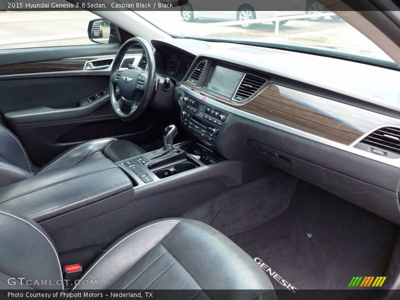 Caspian Black / Black 2015 Hyundai Genesis 3.8 Sedan