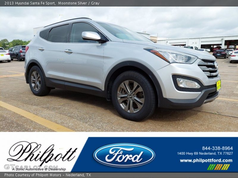 Moonstone Silver / Gray 2013 Hyundai Santa Fe Sport