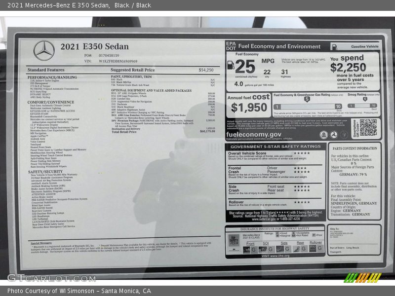 Black / Black 2021 Mercedes-Benz E 350 Sedan