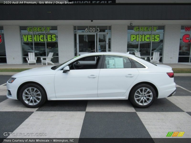 Ibis White / Okapi Brown 2020 Audi A4 Premium