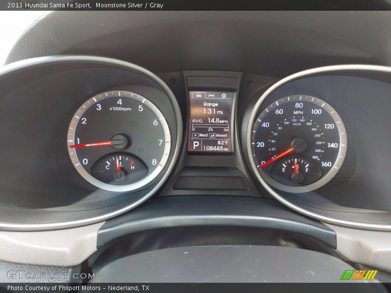 Moonstone Silver / Gray 2013 Hyundai Santa Fe Sport