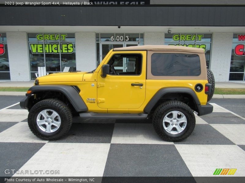 Hellayella / Black 2021 Jeep Wrangler Sport 4x4