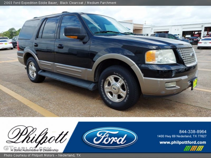 Black Clearcoat / Medium Parchment 2003 Ford Expedition Eddie Bauer
