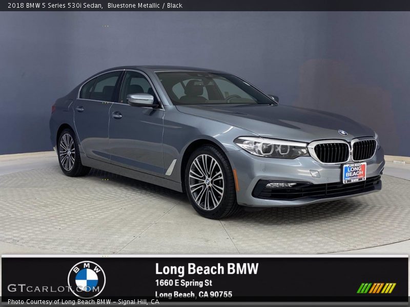 Bluestone Metallic / Black 2018 BMW 5 Series 530i Sedan