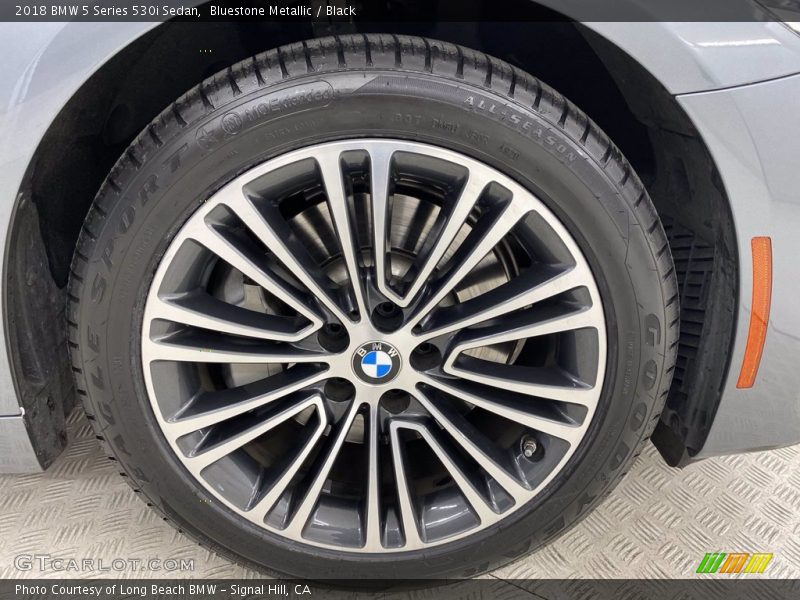 Bluestone Metallic / Black 2018 BMW 5 Series 530i Sedan