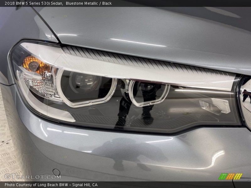 Bluestone Metallic / Black 2018 BMW 5 Series 530i Sedan