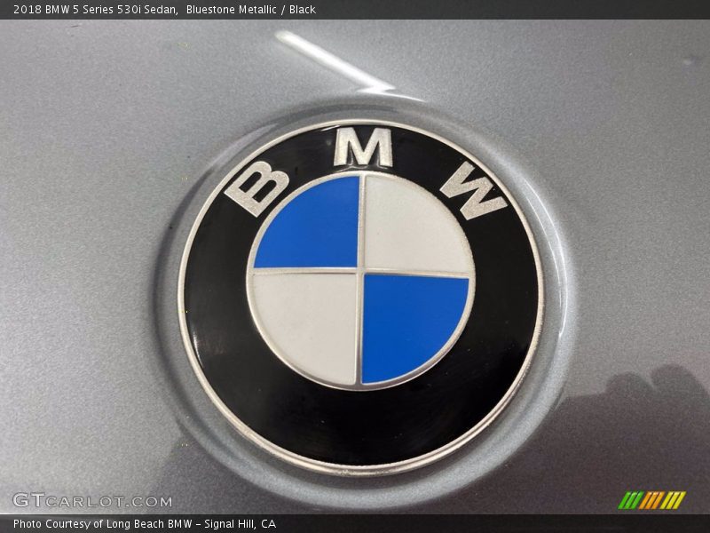 Bluestone Metallic / Black 2018 BMW 5 Series 530i Sedan