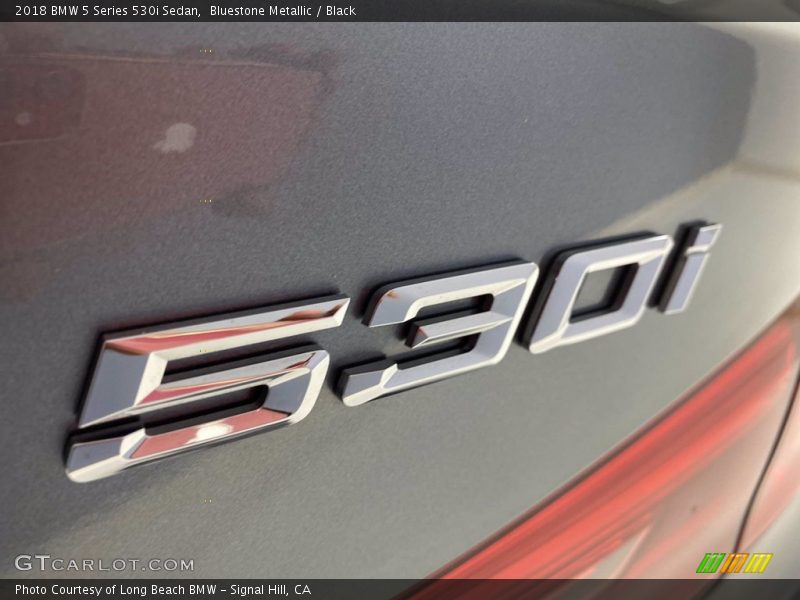 Bluestone Metallic / Black 2018 BMW 5 Series 530i Sedan