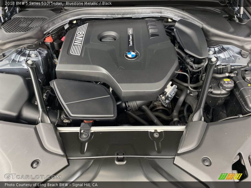 Bluestone Metallic / Black 2018 BMW 5 Series 530i Sedan