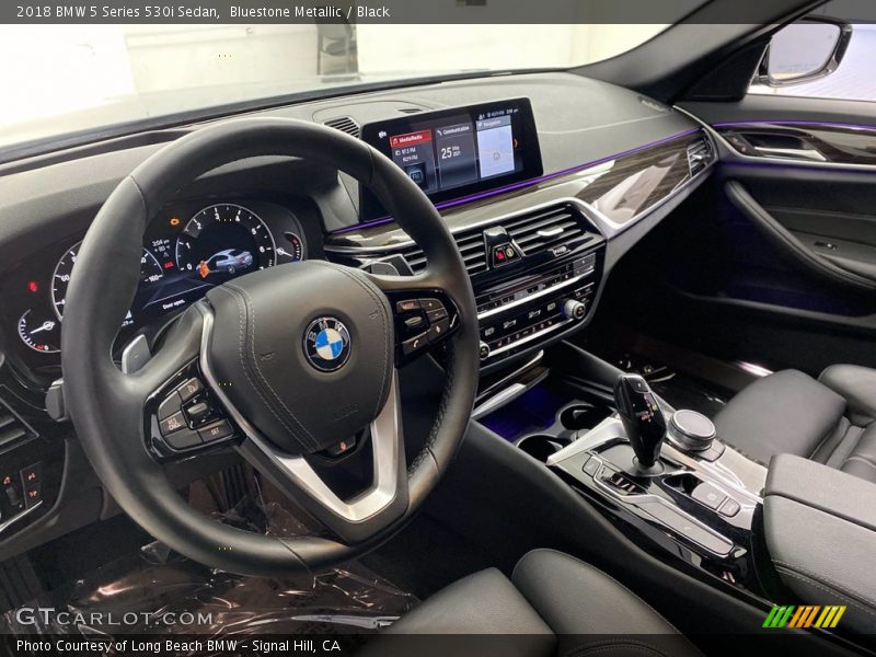 Bluestone Metallic / Black 2018 BMW 5 Series 530i Sedan
