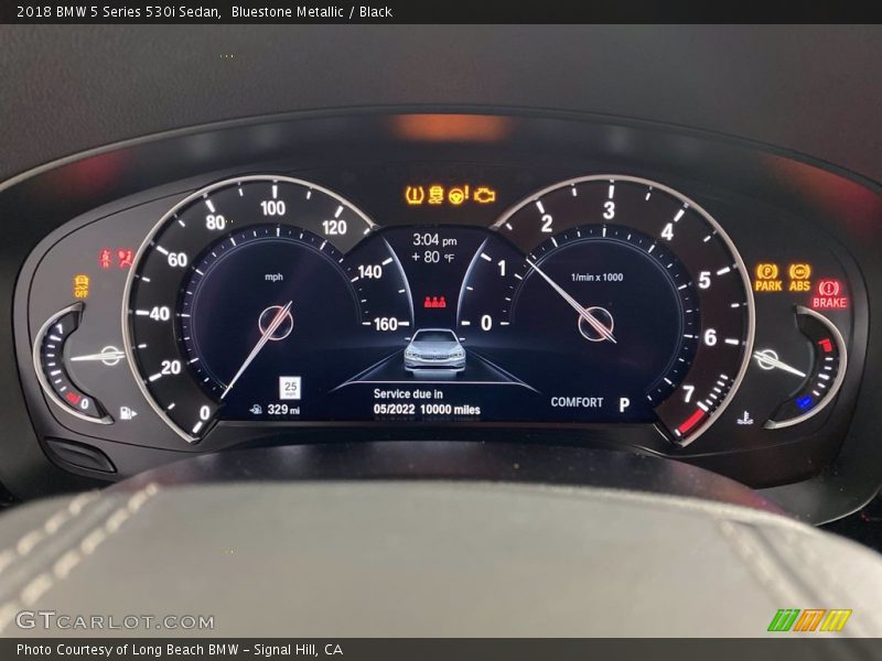 Bluestone Metallic / Black 2018 BMW 5 Series 530i Sedan