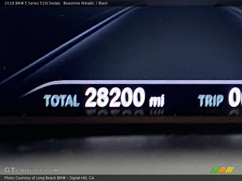 Bluestone Metallic / Black 2018 BMW 5 Series 530i Sedan