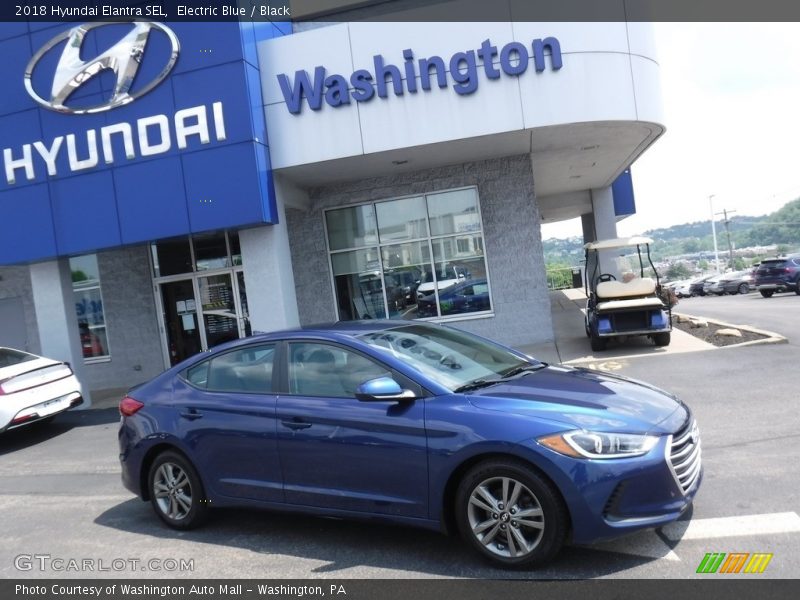 Electric Blue / Black 2018 Hyundai Elantra SEL