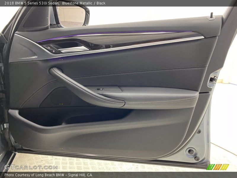 Bluestone Metallic / Black 2018 BMW 5 Series 530i Sedan