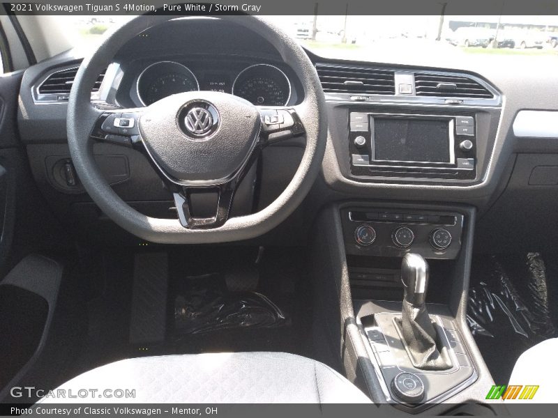 Pure White / Storm Gray 2021 Volkswagen Tiguan S 4Motion
