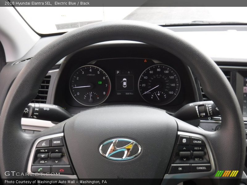 Electric Blue / Black 2018 Hyundai Elantra SEL