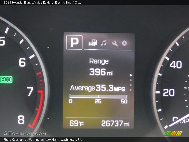 Electric Blue / Gray 2018 Hyundai Elantra Value Edition