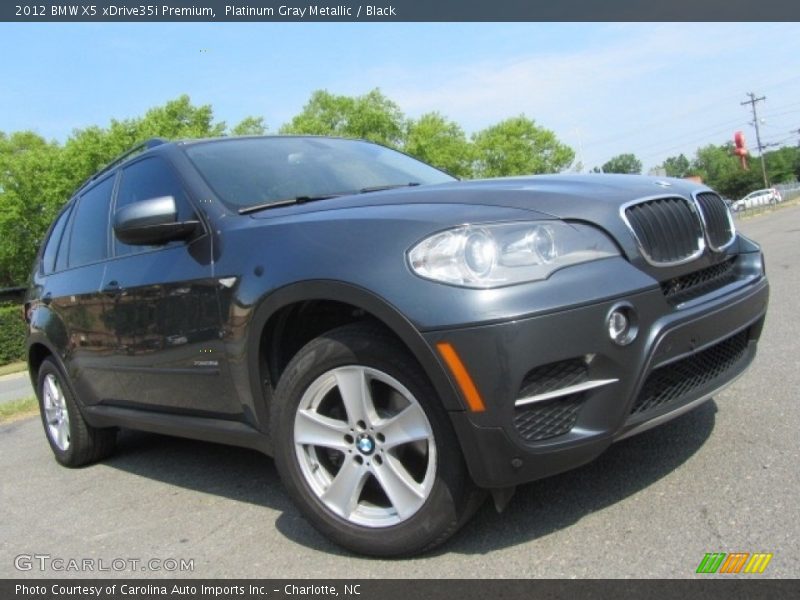 Platinum Gray Metallic / Black 2012 BMW X5 xDrive35i Premium