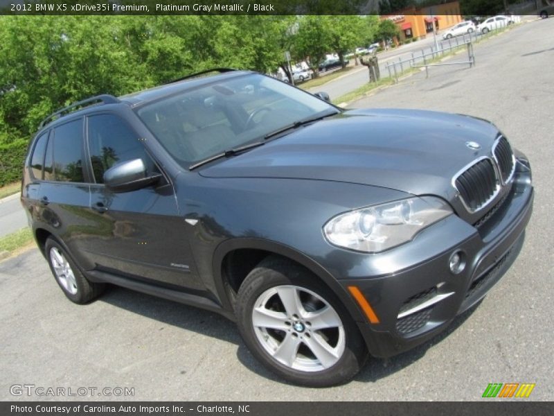 Platinum Gray Metallic / Black 2012 BMW X5 xDrive35i Premium