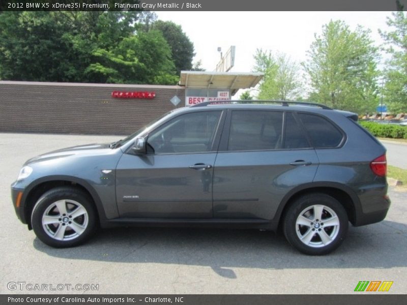 Platinum Gray Metallic / Black 2012 BMW X5 xDrive35i Premium