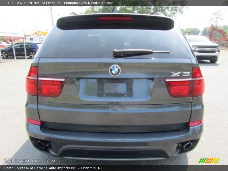 Platinum Gray Metallic / Black 2012 BMW X5 xDrive35i Premium